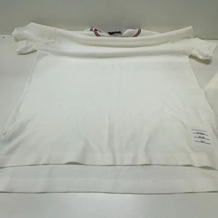 Thom Browne Thom Browne White Short Sleeve T-Shirt for Men Size US S / EU 44-46 / 1 - 10 Thumbnail