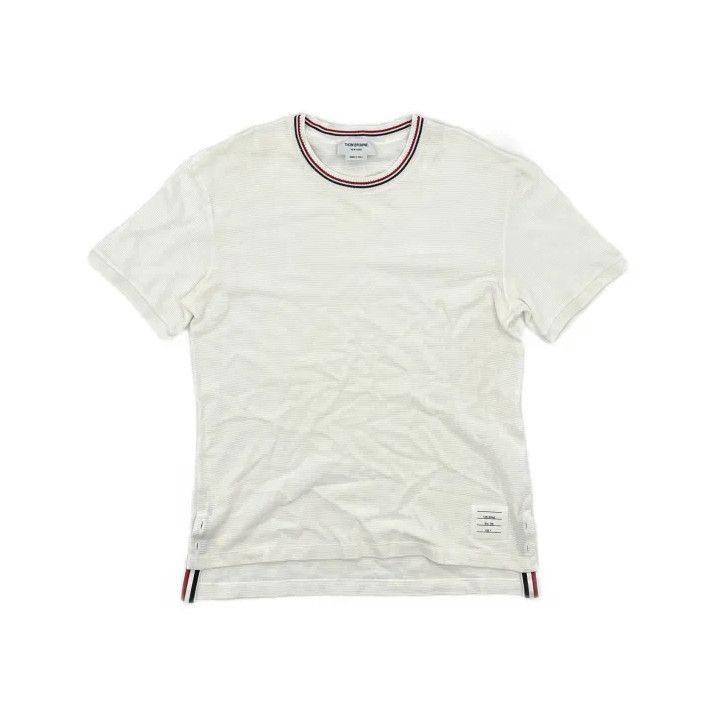 Thom Browne Thom Browne White Short Sleeve T-Shirt for Men Size US S / EU 44-46 / 1 - 2 Thumbnail