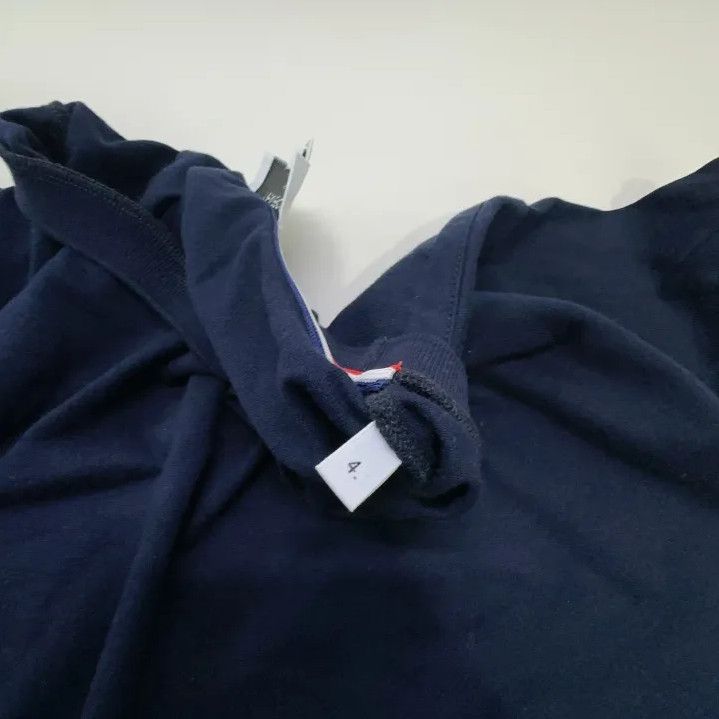 Thom Browne Thom Browne Navy Striped Logo Long Sleeve T-Shirt Size US S / EU 44-46 / 1 - 8 Thumbnail