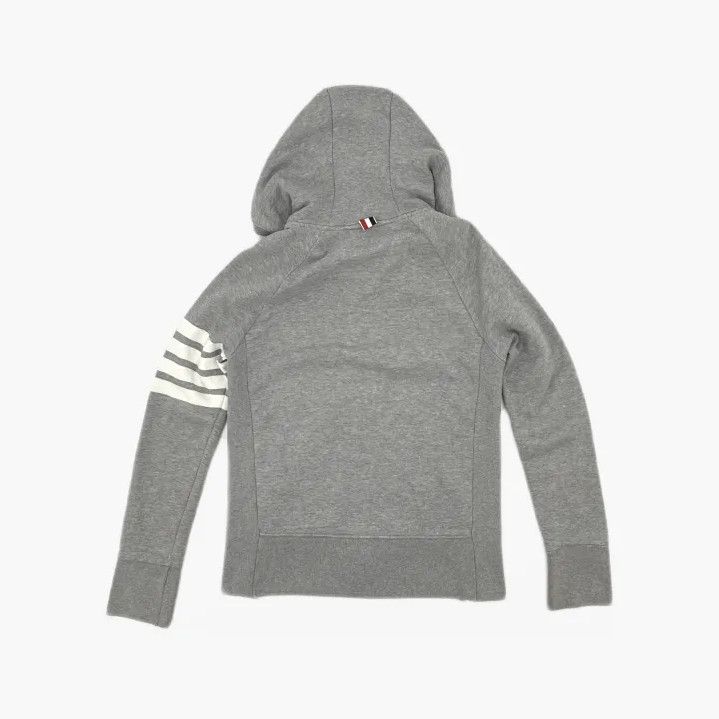 Thom Browne Thom Browne Gray Zip-Up Hoodie Jacket Size US XS / EU 42 / 0 - 3 Thumbnail