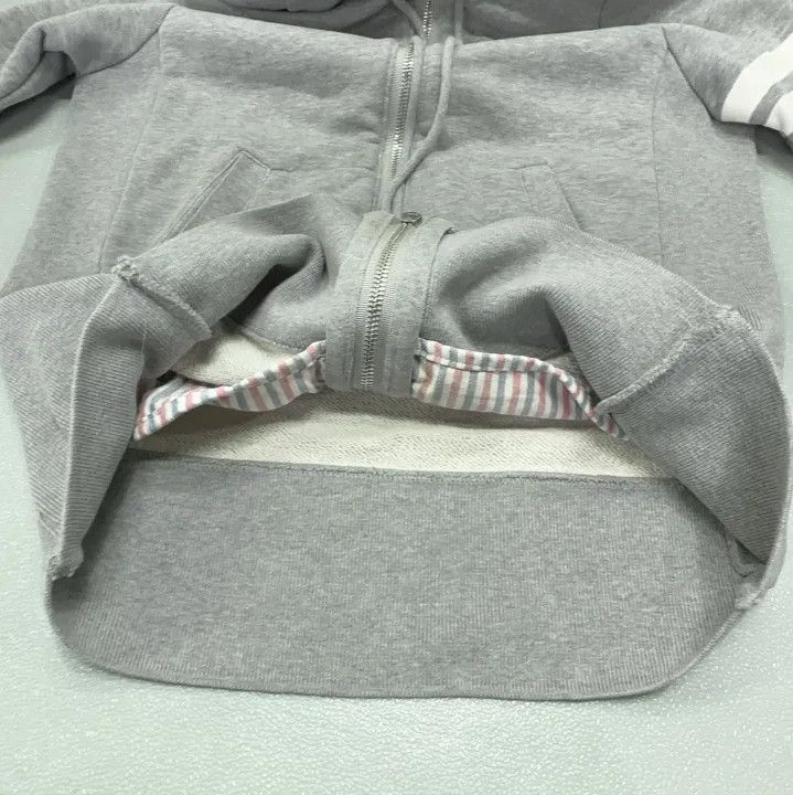 Thom Browne Thom Browne Gray Zip-Up Hoodie Jacket Size US XS / EU 42 / 0 - 10 Thumbnail
