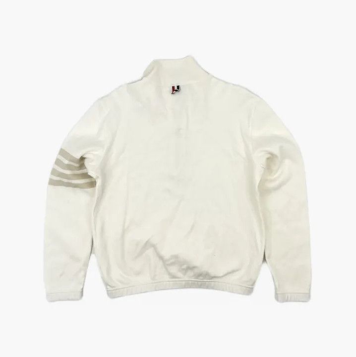 Thom Browne Thom Browne White Half-Zip Knit Sweatshirt Size US S / EU 44-46 / 1 - 3 Thumbnail