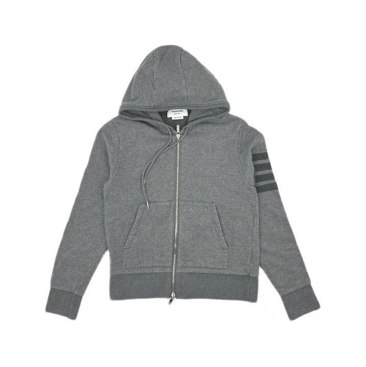 Thom Browne Thom Browne Classic Gray Zip Hoodie Size US M / EU 48-50 / 2 - 2 Thumbnail