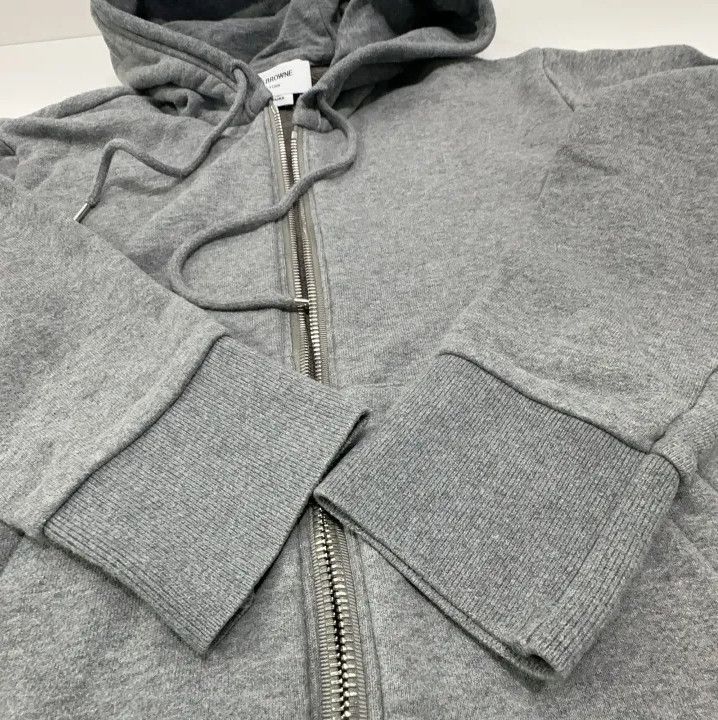 Thom Browne Thom Browne Classic Gray Zip Hoodie Size US M / EU 48-50 / 2 - 14 Thumbnail