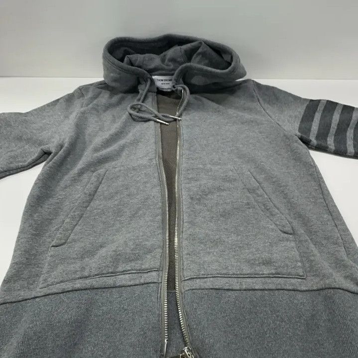 Thom Browne Thom Browne Classic Gray Zip Hoodie Size US M / EU 48-50 / 2 - 11 Thumbnail