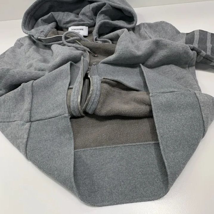 Thom Browne Thom Browne Classic Gray Zip Hoodie Size US M / EU 48-50 / 2 - 12 Thumbnail