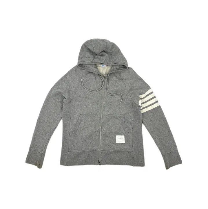 Thom Browne Thom Browne Classic Grey Hooded Sweatshirt Size US L / EU 52-54 / 3 - 2 Thumbnail