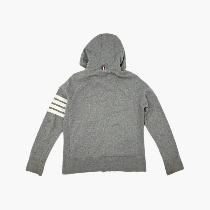 Thom Browne Thom Browne Classic Grey Hooded Sweatshirt Size US L / EU 52-54 / 3 - 3 Thumbnail