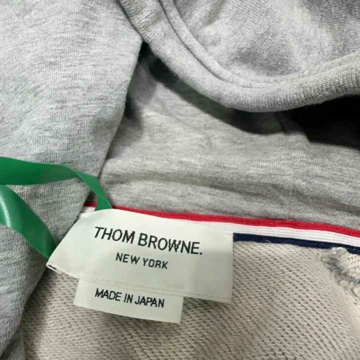 Thom Browne Thom Browne Classic Grey Hooded Sweatshirt Size US L / EU 52-54 / 3 - 7 Thumbnail
