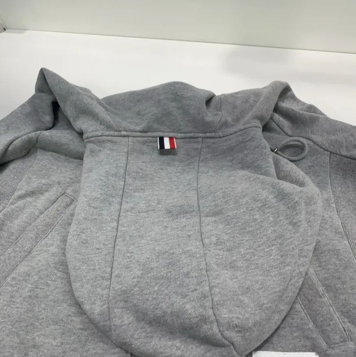 Thom Browne Thom Browne Classic Grey Hooded Sweatshirt Size US L / EU 52-54 / 3 - 8 Thumbnail