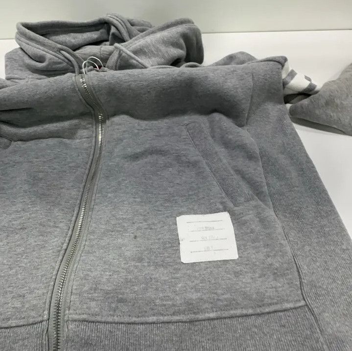 Thom Browne Thom Browne Classic Grey Hooded Sweatshirt Size US L / EU 52-54 / 3 - 11 Thumbnail