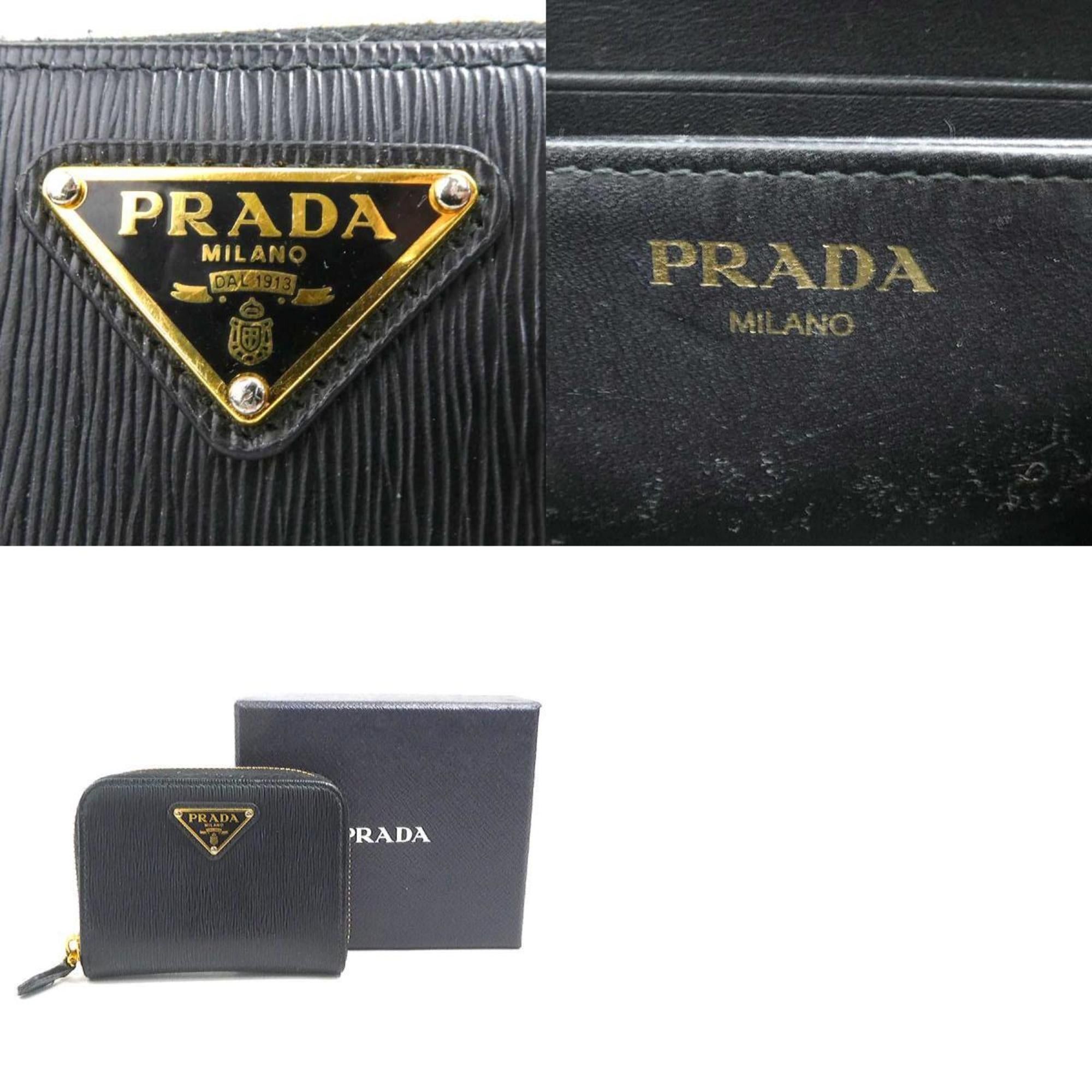 Prada Prada wallet, coin purse, leather, black, unisex, r10911a Size ONE SIZE - 5 Thumbnail