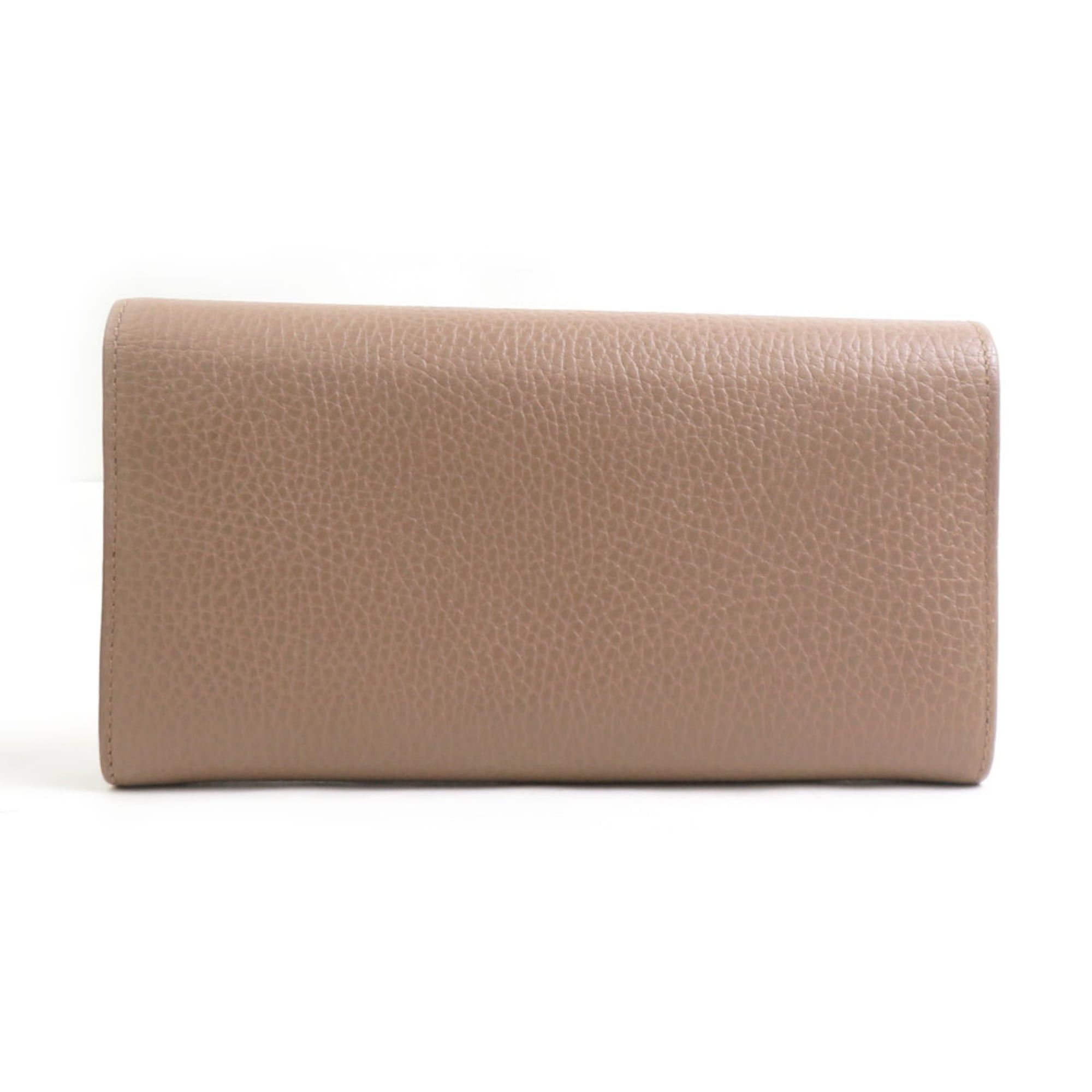 Gucci Gucci Women's Beige Leather Long Wallet 456116 r10924g Size ONE SIZE - 2 Thumbnail