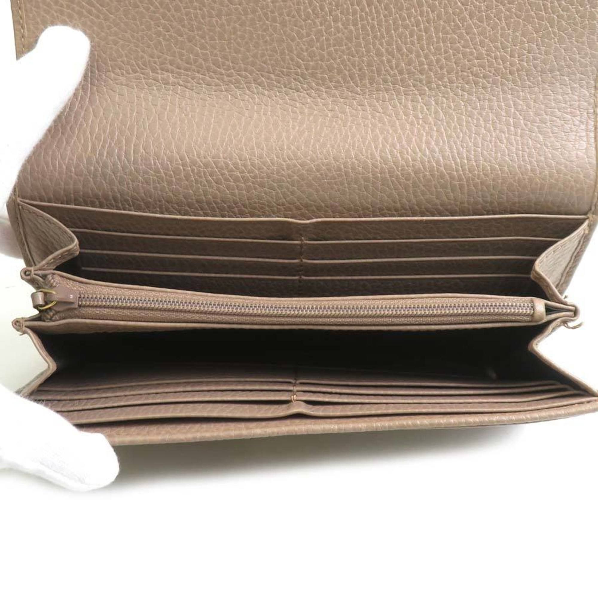 Gucci Gucci Women's Beige Leather Long Wallet 456116 r10924g Size ONE SIZE - 3 Thumbnail