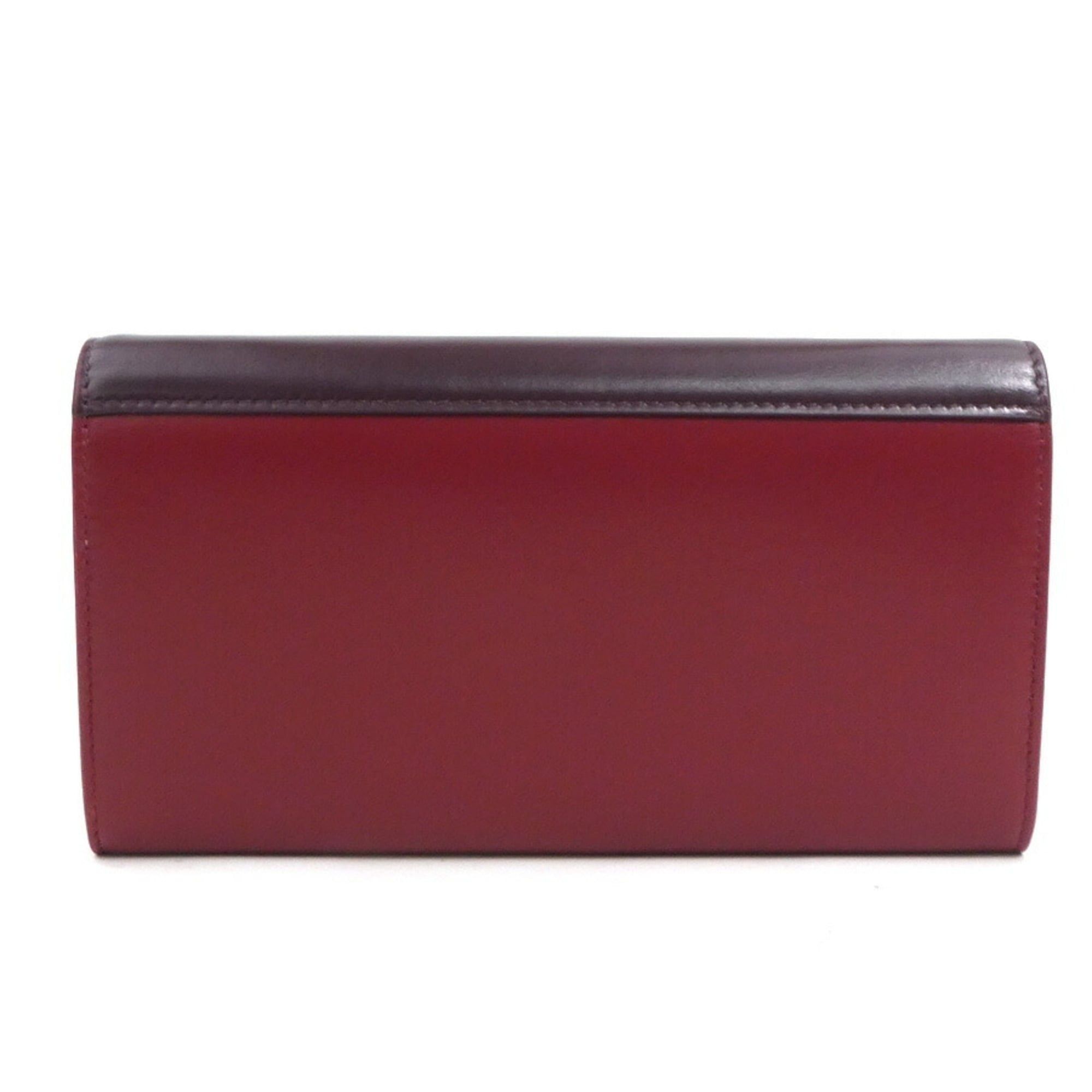 Celine Celine Women's Long Chain Wallet in Bordeaux and Red Leather (r10909a) Size ONE SIZE - 2 Thumbnail