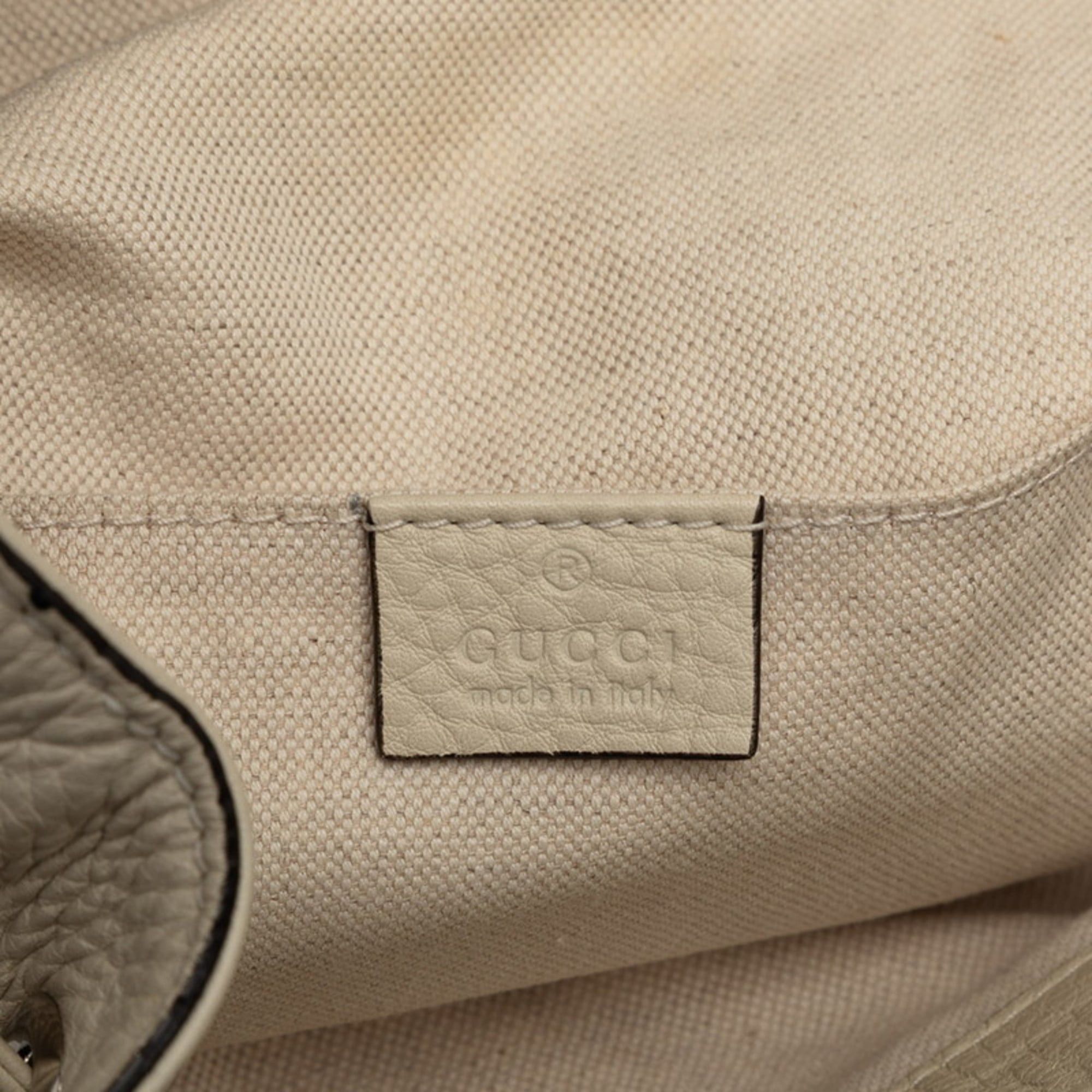Gucci Gucci Bamboo Backpack 370833 White Ivory Leather Women's GUCCI Size ONE SIZE - 6 Thumbnail