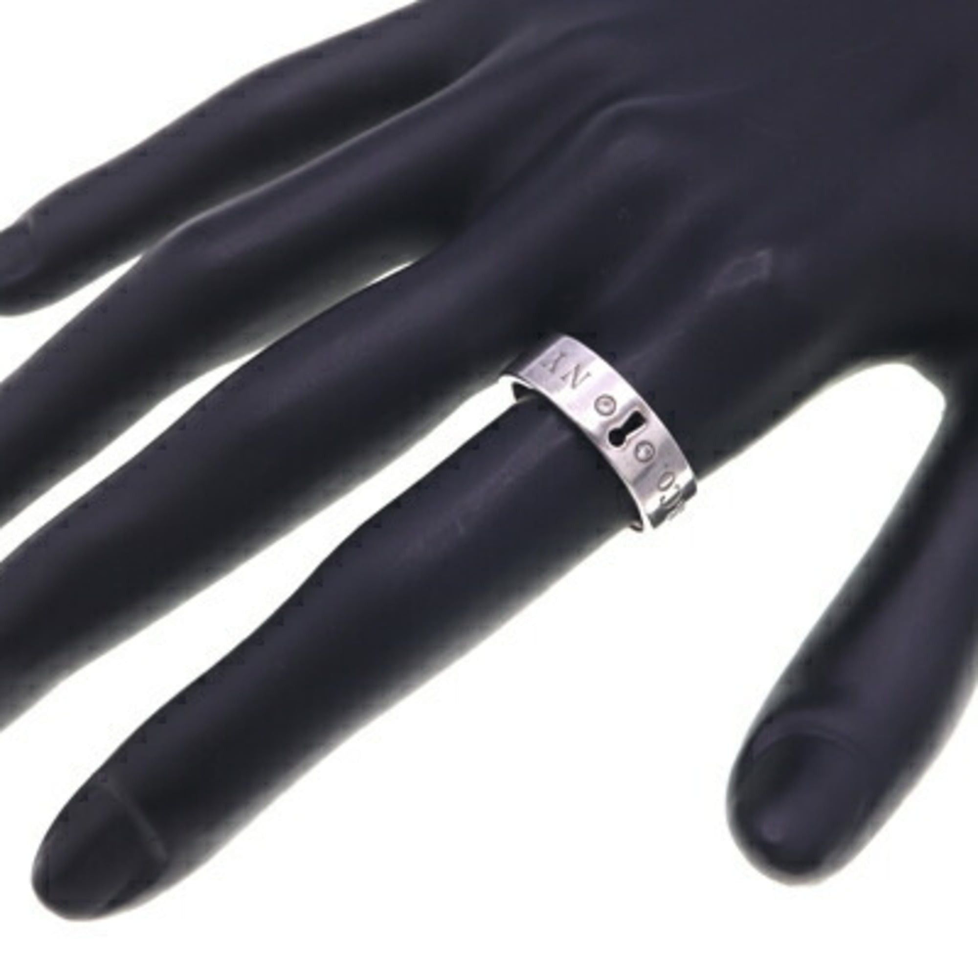 Tiffany & Co. Tiffany & Co. Women's Lock Keyhole Ring with 2 Diamonds, Sterling Silver 925, US Size 5.5-5 3/4, JP 11 Size ONE SIZE - 6 Thumbnail