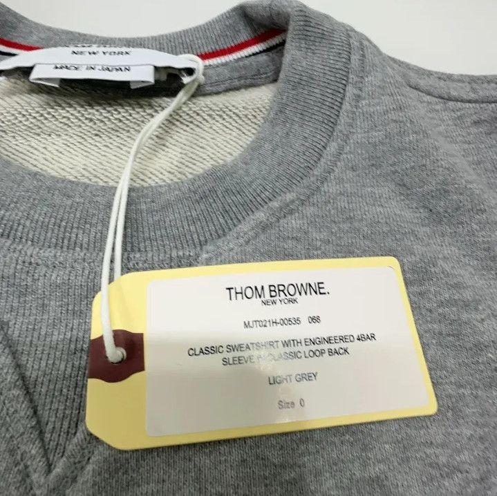 Thom Browne Thom Browne Classic Grey Stripe Sweatshirt Size US M / EU 48-50 / 2 - 6 Thumbnail