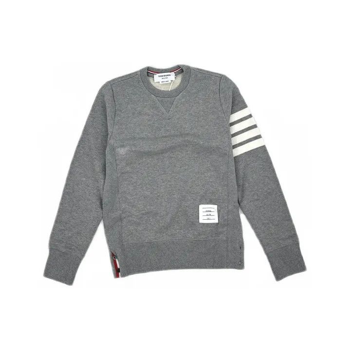 Thom Browne Thom Browne Classic Grey Stripe Sweatshirt Size US M / EU 48-50 / 2 - 2 Thumbnail