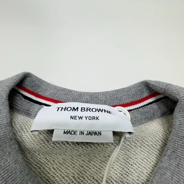 Thom Browne Thom Browne Classic Grey Stripe Sweatshirt Size US M / EU 48-50 / 2 - 7 Thumbnail