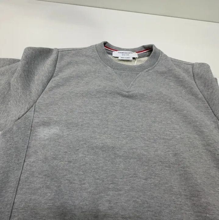 Thom Browne Thom Browne Classic Grey Stripe Sweatshirt Size US M / EU 48-50 / 2 - 8 Thumbnail