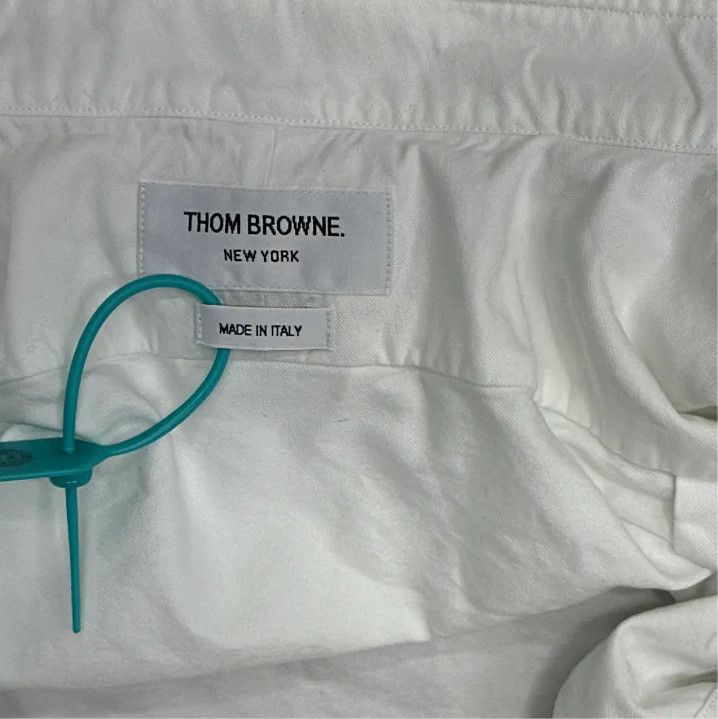 Thom Browne Thom Browne White Long Sleeve Oxford Shirt Size US S / EU 44-46 / 1 - 2 Thumbnail