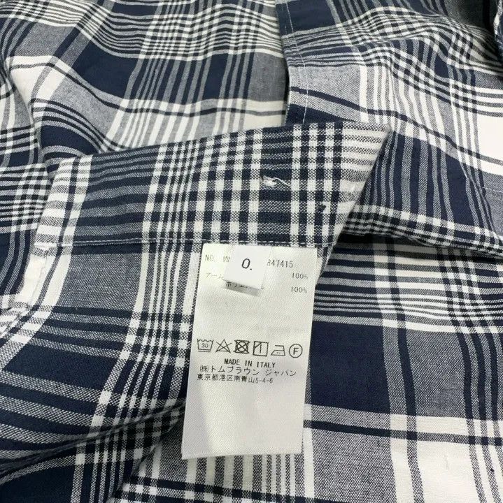 Thom Browne Thom Browne Blue Plaid Long Sleeve Shirt Size US M / EU 48-50 / 2 - 6 Thumbnail