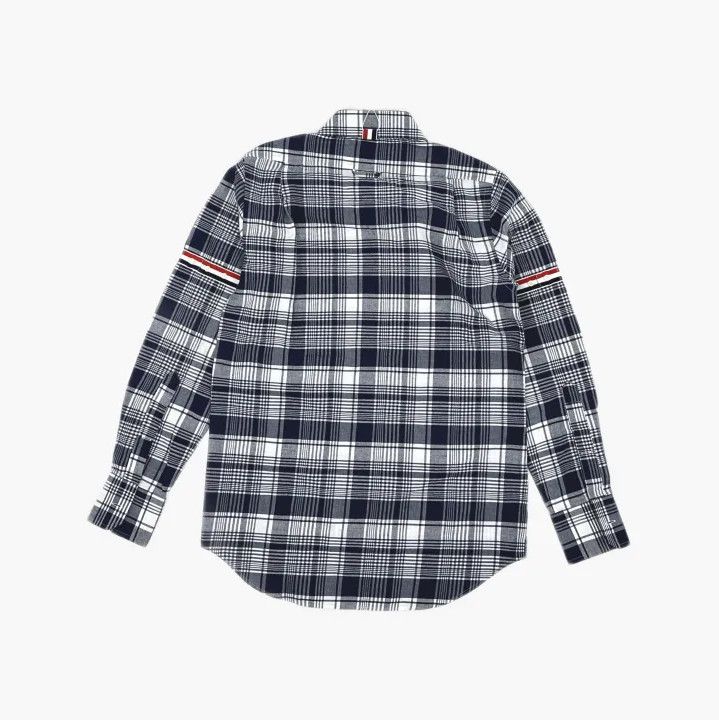 Thom Browne Thom Browne Blue Plaid Long Sleeve Shirt Size US M / EU 48-50 / 2 - 3 Thumbnail