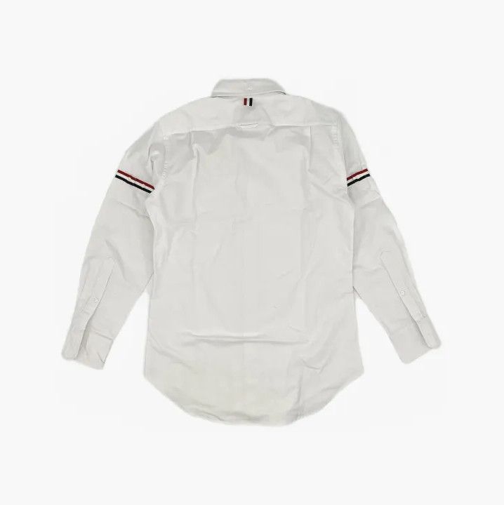 Thom Browne Thom Browne White Striped Long Sleeve Shirt Size US M / EU 48-50 / 2 - 3 Thumbnail