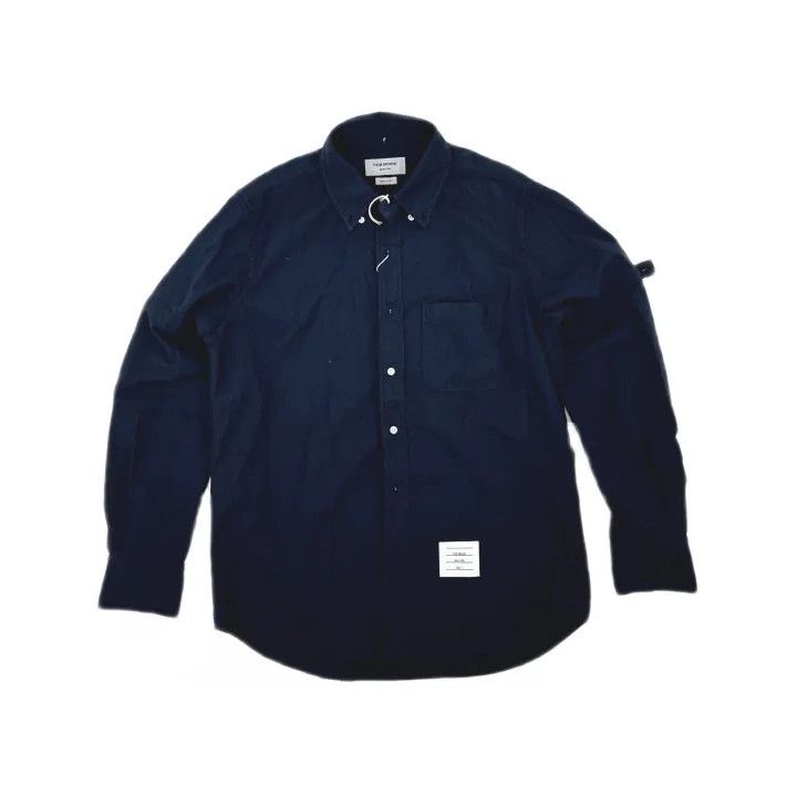 Thom Browne Thom Browne Blue Long Sleeve Button-Up Shirt Size US M / EU 48-50 / 2 - 2 Thumbnail