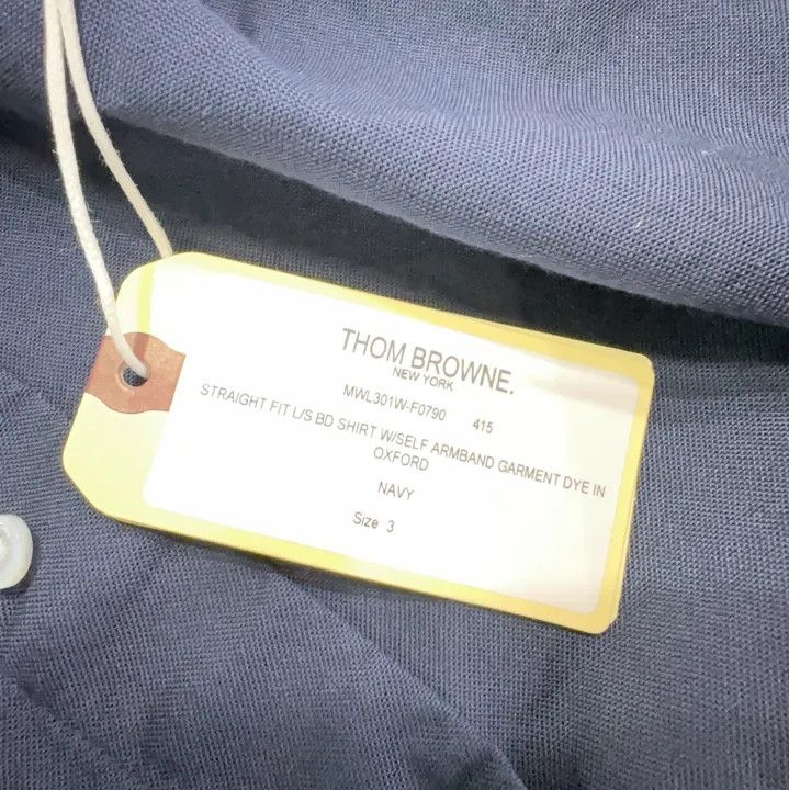 Thom Browne Thom Browne Blue Long Sleeve Button-Up Shirt Size US M / EU 48-50 / 2 - 5 Thumbnail