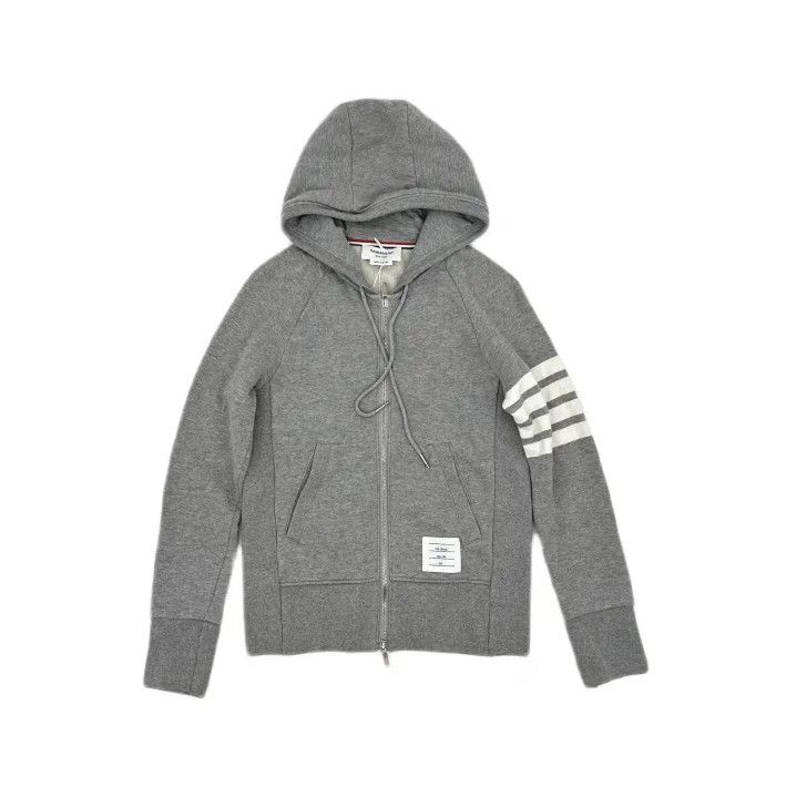 Thom Browne Thom Browne Gray IVY Boy Zip Hoodie Size US XS / EU 42 / 0 - 2 Thumbnail