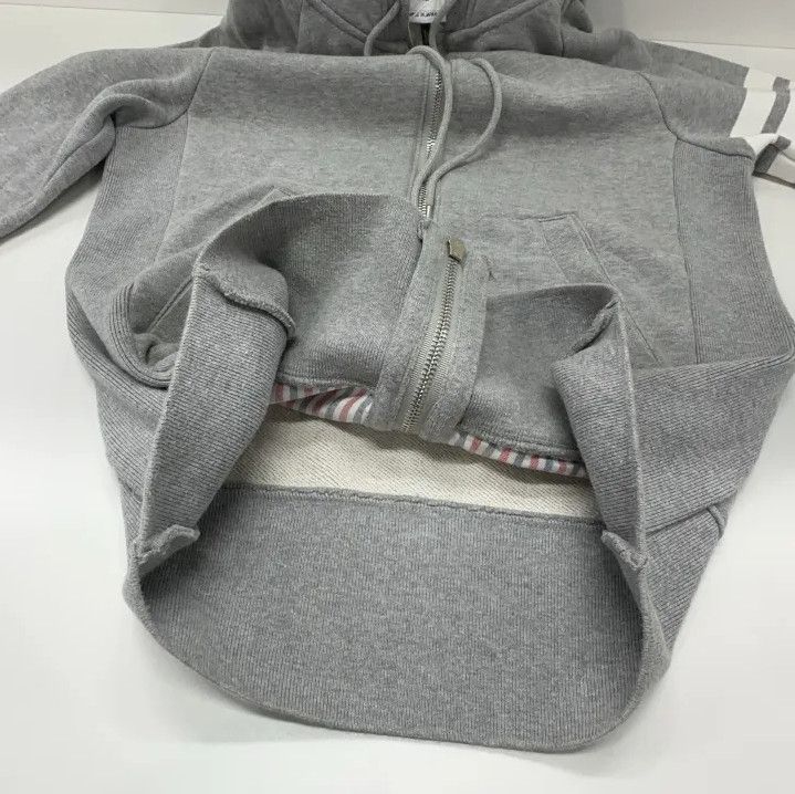 Thom Browne Thom Browne Gray IVY Boy Zip Hoodie Size US XS / EU 42 / 0 - 11 Thumbnail