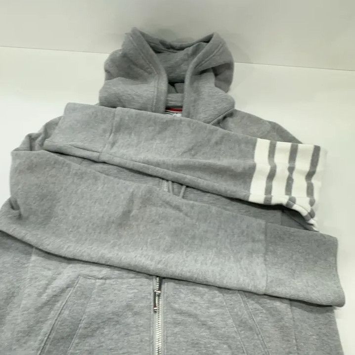 Thom Browne Thom Browne Gray IVY Boy Zip Hoodie Size US XS / EU 42 / 0 - 15 Thumbnail