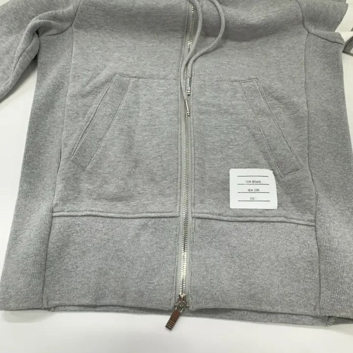 Thom Browne Thom Browne Gray IVY Boy Zip Hoodie Size US XS / EU 42 / 0 - 10 Thumbnail