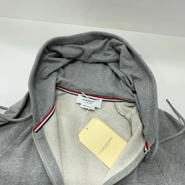 Thom Browne Thom Browne Gray IVY Boy Zip Hoodie Size US XS / EU 42 / 0 - 8 Thumbnail