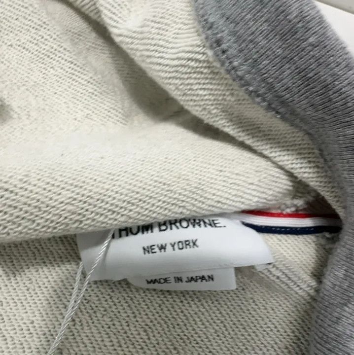 Thom Browne Thom Browne Gray Classic Zip Hoodie with Stripes Size US S / EU 44-46 / 1 - 6 Thumbnail