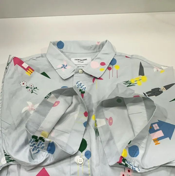 Thom Browne Thom Browne Casual Short Sleeve Button-Up Shirt Size US S / EU 44-46 / 1 - 10 Thumbnail