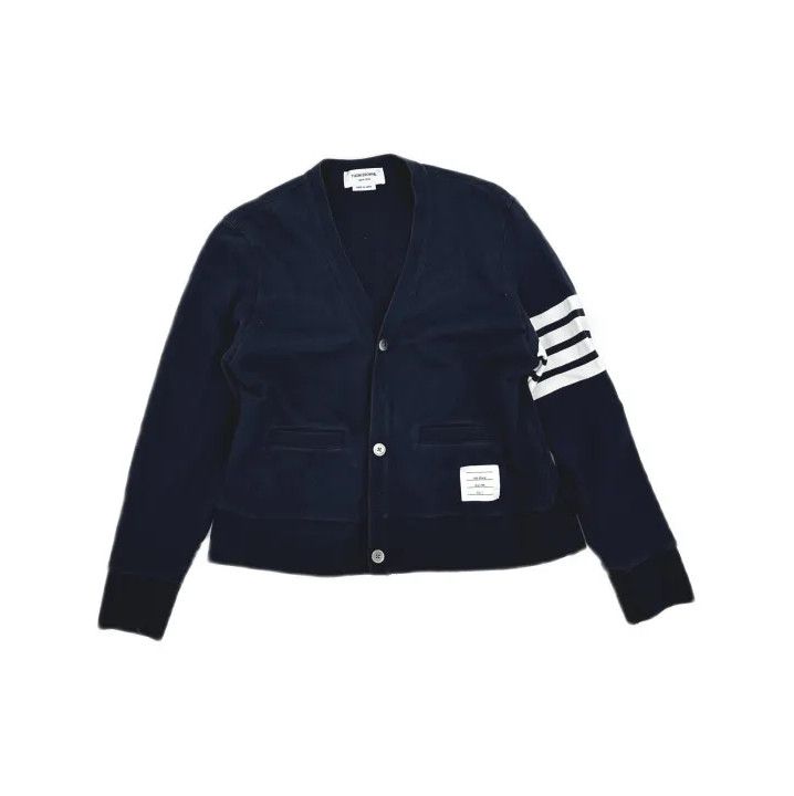 Thom Browne Thom Browne Classic V-Neck Cotton Sweater Size US S / EU 44-46 / 1 - 2 Thumbnail