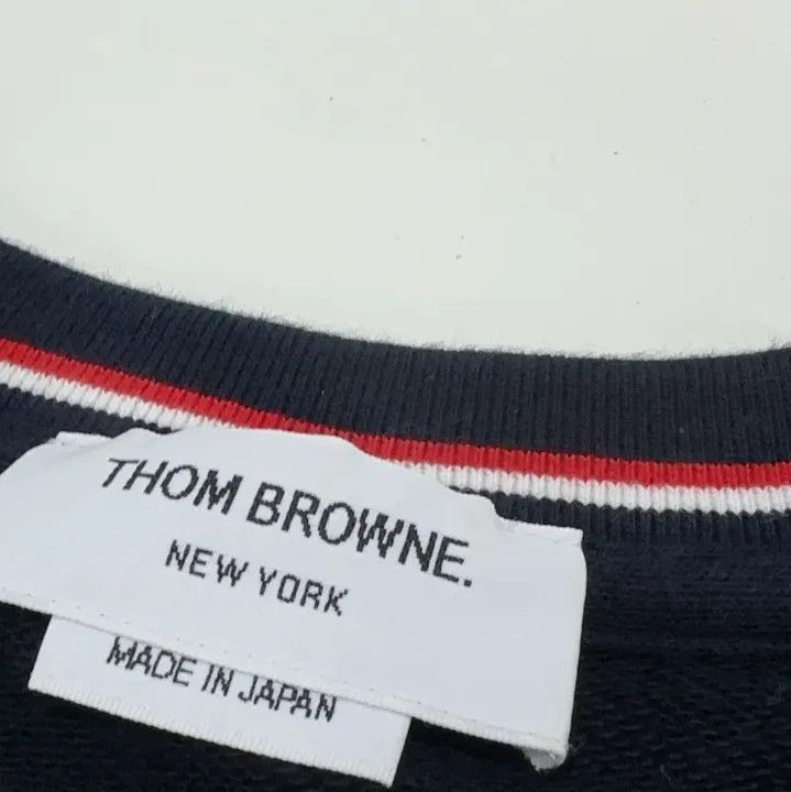 Thom Browne Thom Browne Classic Navy Blue Crewneck Sweatshirt Size US M / EU 48-50 / 2 - 6 Thumbnail