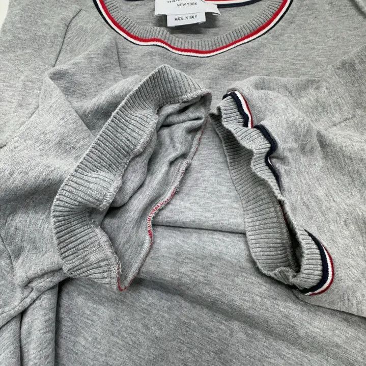 Thom Browne Thom Browne Gray Short Sleeve T-Shirt for Men Size US S / EU 44-46 / 1 - 8 Thumbnail