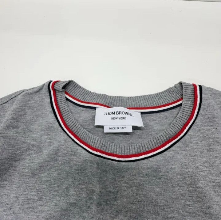 Thom Browne Thom Browne Gray Short Sleeve T-Shirt for Men Size US S / EU 44-46 / 1 - 7 Thumbnail