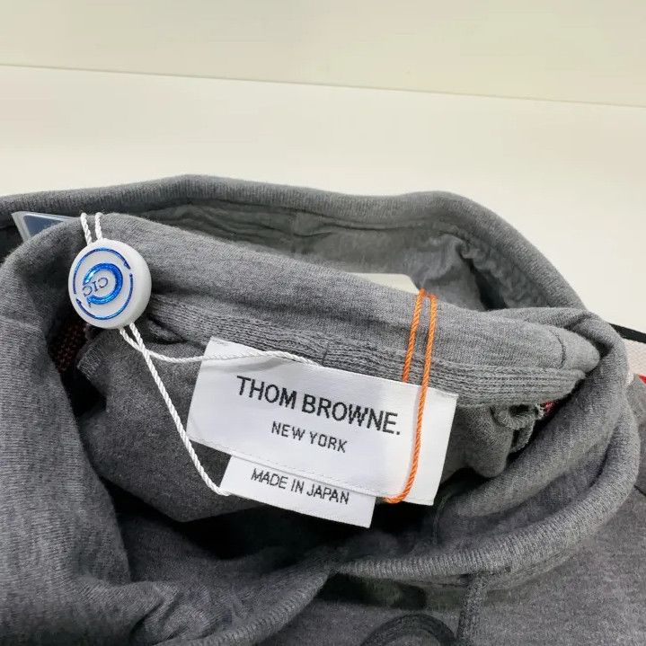 Thom Browne Thom Browne Grey Hoodie with Stripes Size US S / EU 44-46 / 1 - 4 Thumbnail