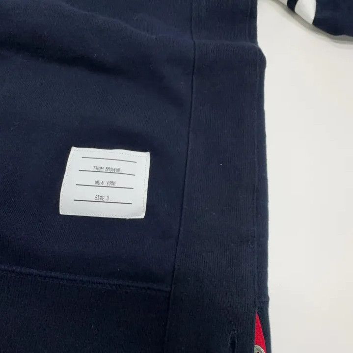 Thom Browne Thom Browne Classic Navy Striped Crew Sweatshirt Size US L / EU 52-54 / 3 - 4 Thumbnail