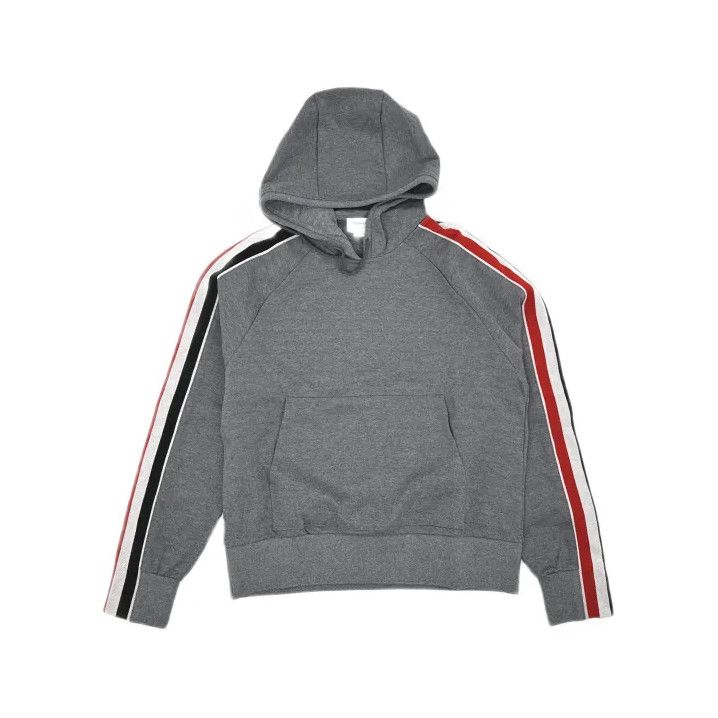 Thom Browne Thom Browne Gray Hooded Sweatshirt with Stripes Size US M / EU 48-50 / 2 - 2 Thumbnail
