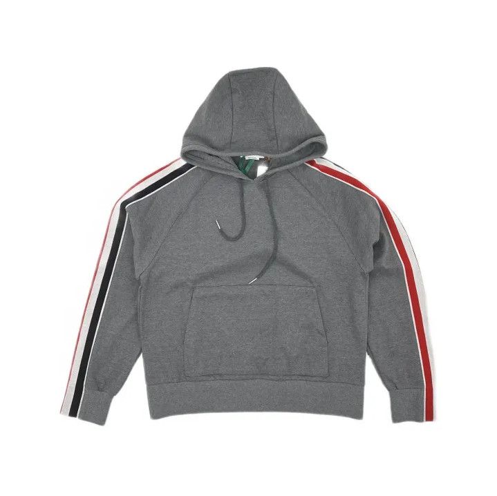 Thom Browne Thom Browne Gray Striped Hoodie for Men Size US M / EU 48-50 / 2 - 2 Thumbnail