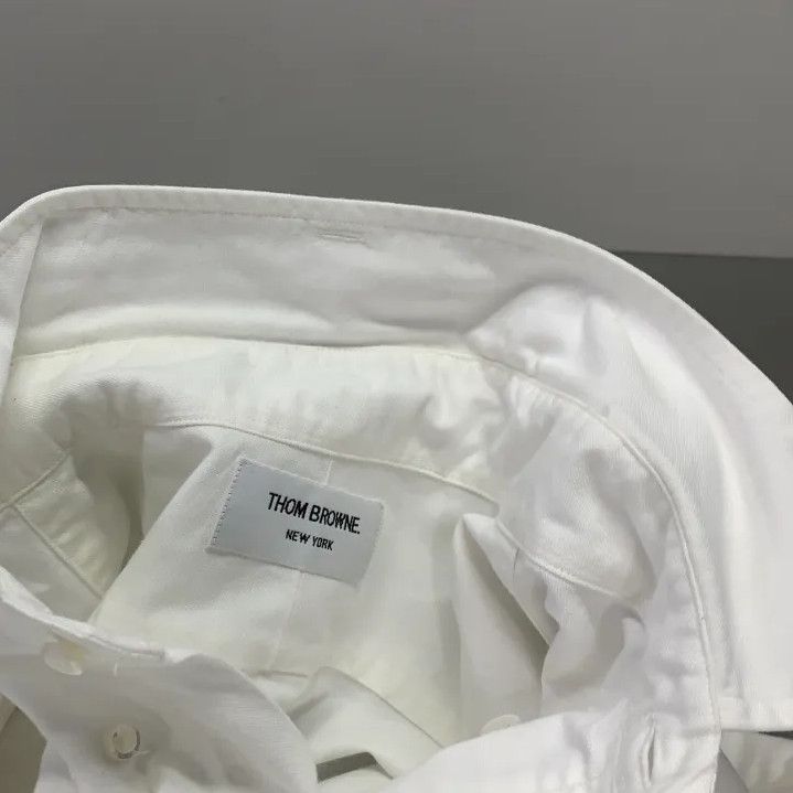 Thom Browne Thom Browne White Long Sleeve Button-Up Shirt Size US S / EU 44-46 / 1 - 9 Thumbnail