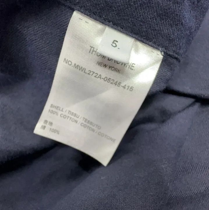 Thom Browne Thom Browne Classic Navy Long Sleeve Shirt Size US L / EU 52-54 / 3 - 4 Thumbnail