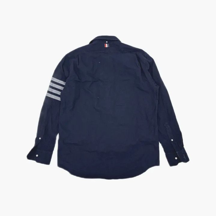 Thom Browne Thom Browne Classic Navy Long Sleeve Shirt Size US L / EU 52-54 / 3 - 3 Thumbnail