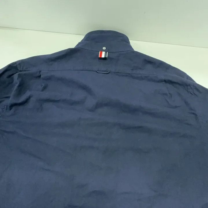 Thom Browne Thom Browne Classic Navy Long Sleeve Shirt Size US L / EU 52-54 / 3 - 12 Thumbnail